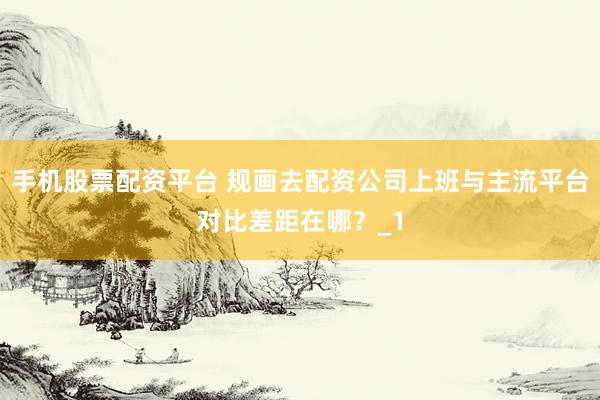 手机股票配资平台 规画去配资公司上班与主流平台对比差距在哪？_1